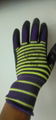 13G polyester latex crinked palm safety gloves