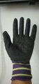13G polyester latex crinked palm safety gloves