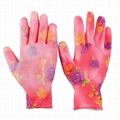 Pu gloves Pu coated safety gloves work gloves garden gloves 2