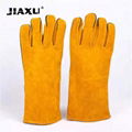 welding gloves cow leather safety gloves 2