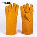 welding gloves cow leather safety gloves 3