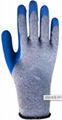10G cotton latex crinked palm safety gloves work gloves 3