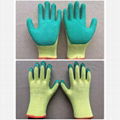 10G cotton latex crinked palm safety gloves work gloves