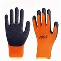 10G cotton latex crinked palm safety gloves 1