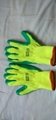 10G cotton latex crinked palm safety gloves