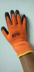 10G cotton latex crinked palm safety gloves