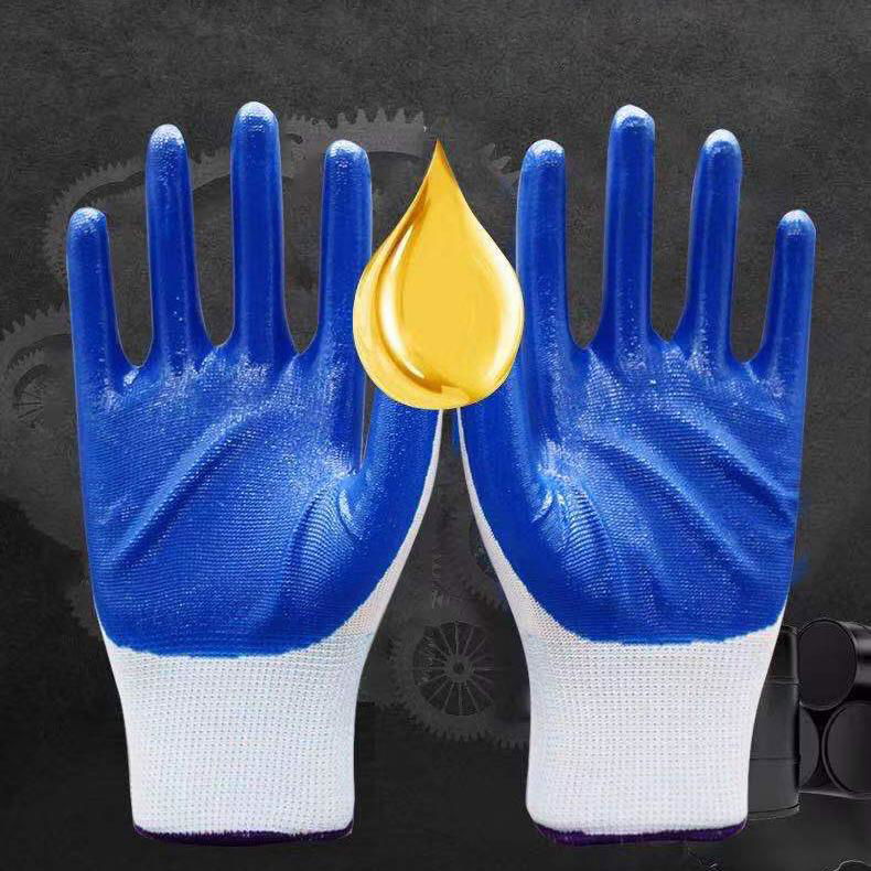 Nitrile gloves nitrile coated safety gloves work gloves