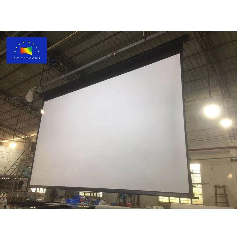  indoor /outdoor presentation big size Large tube motor powered projector screen 4