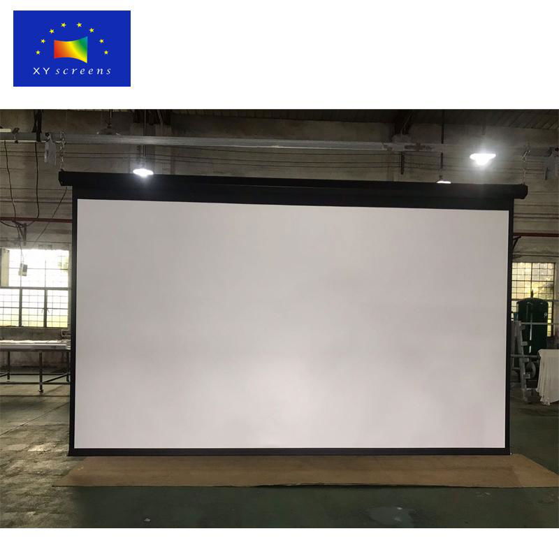  indoor /outdoor presentation big size Large tube motor powered projector screen 5