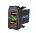 QC 3.0 Quick Charge Usb Car Charger With Led Voltage Monitoring and Audio Transm