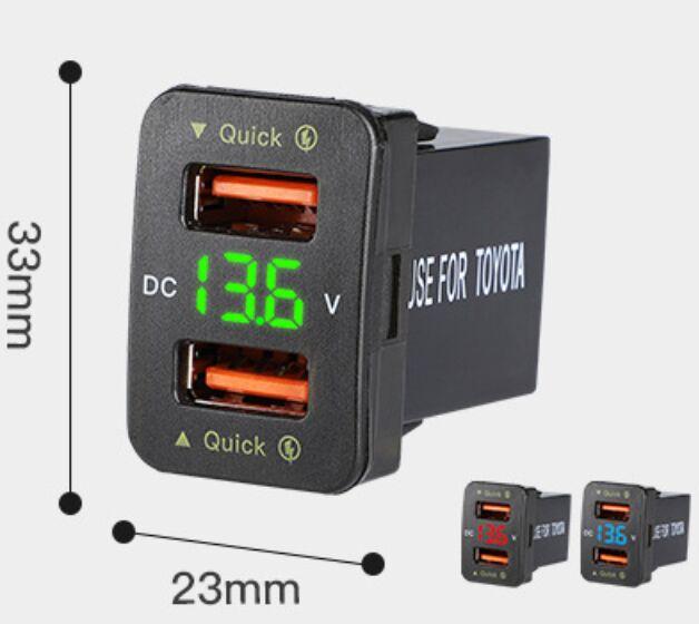 QC 3.0 Quick Charge Usb Car Charger With Led Voltage Monitoring and Audio Transm 4