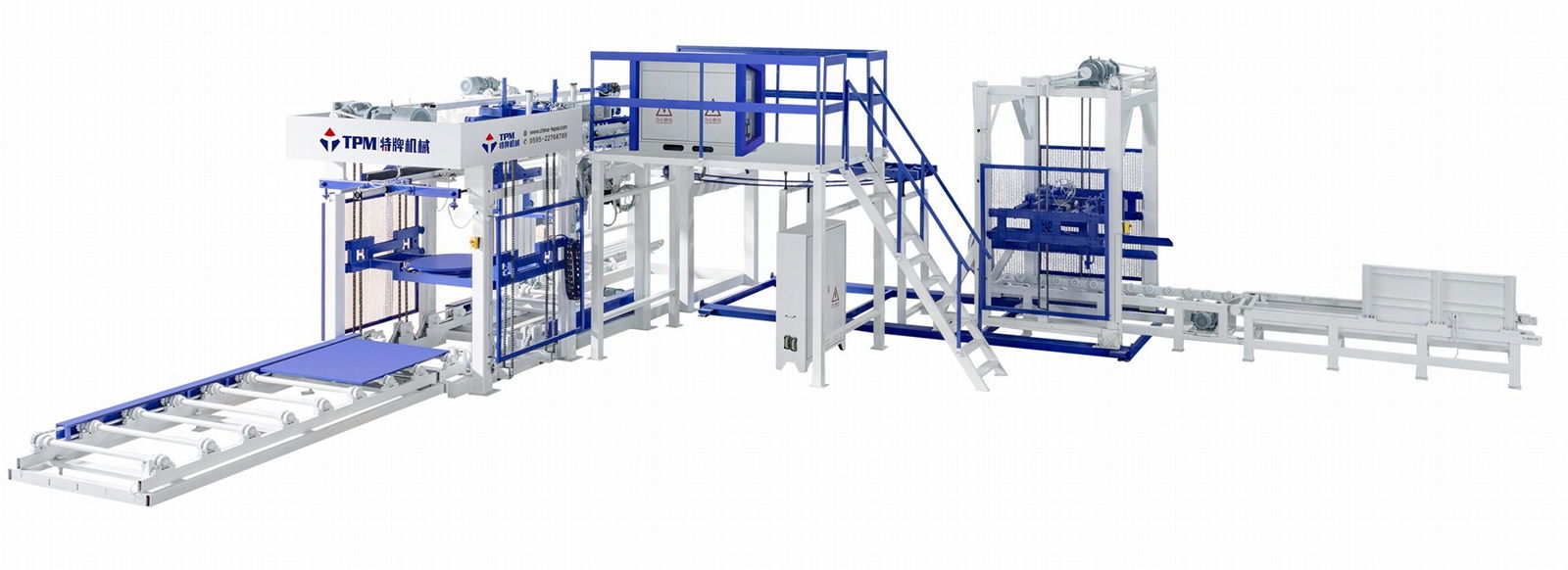 TPM Offline Concrete block palletizing machine, TPM Offline Concrete block cuber 2