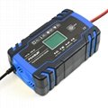 FOXSUR  8A Pulse Repair Charger with LCD Display Motorcycle Car Battery Charger 1