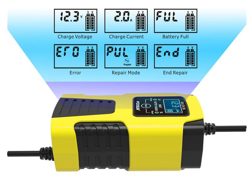 FOXSUR 6V & 12V Smart Battery Maintainer - Battery Chargers - Trickle Charger  3