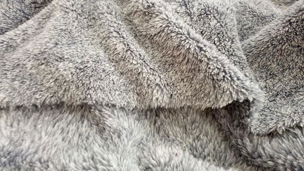 Microfiber Polyester Cationic Sherpa PV Blush Garment knitting fleece fabric 3