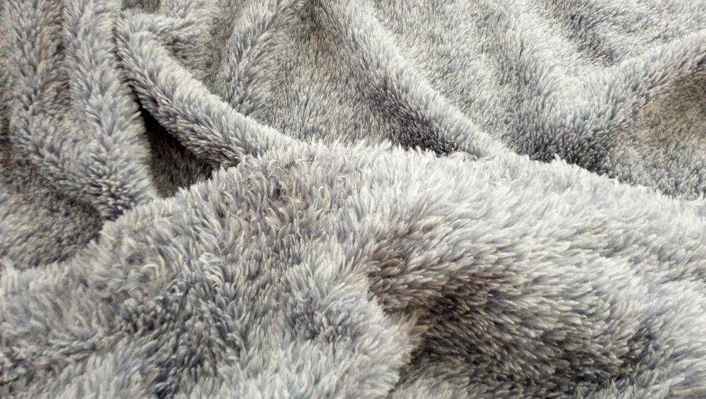 Microfiber Polyester Cationic Sherpa PV Blush Garment knitting fleece fabric 5
