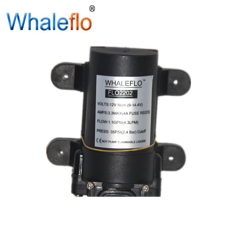 Whaleflo DC 12V 3.8LPM Small Diaphragm Pressure Water Pump 2.4Bar 1.0GPM 4