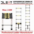 Dleat 2.6m aluminum single telescopic ladder 1