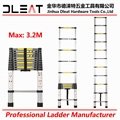 Dleat 3.2m aluminum single telescopic ladder