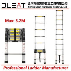 Dleat 3.2m aluminum single telescopic ladder