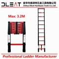 New color Dleat 3.2m aluminum single telescopic ladder