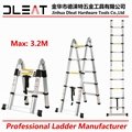 Dleat 1.6m+1.6m aluminum double telescopic ladder 1