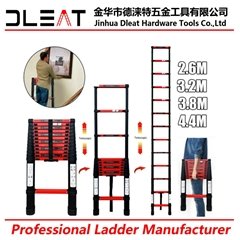New color Dleat 3.8m aluminum single telescopic ladder