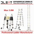 Dleat 2.5m+2.5m aluminum double telescopic ladder 1