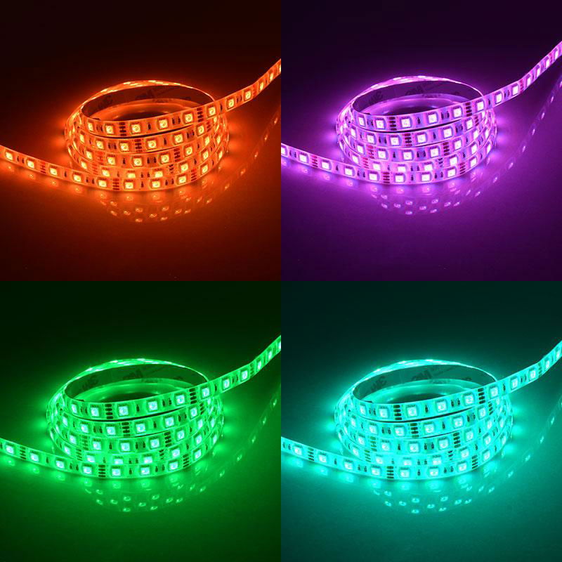 5m 5050 rgb 60leds led strip light 24keys full color led controller remote contr 4