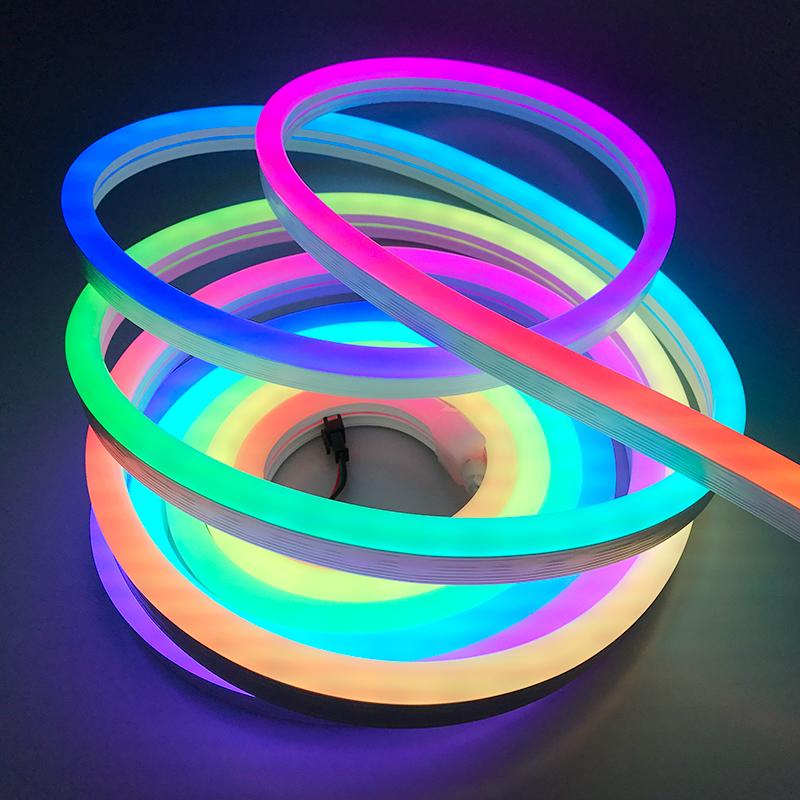 Custom neon light ws2811 ws2812b 60leds rgb 12v cob led strip LCWS2811RGB60I LC (China