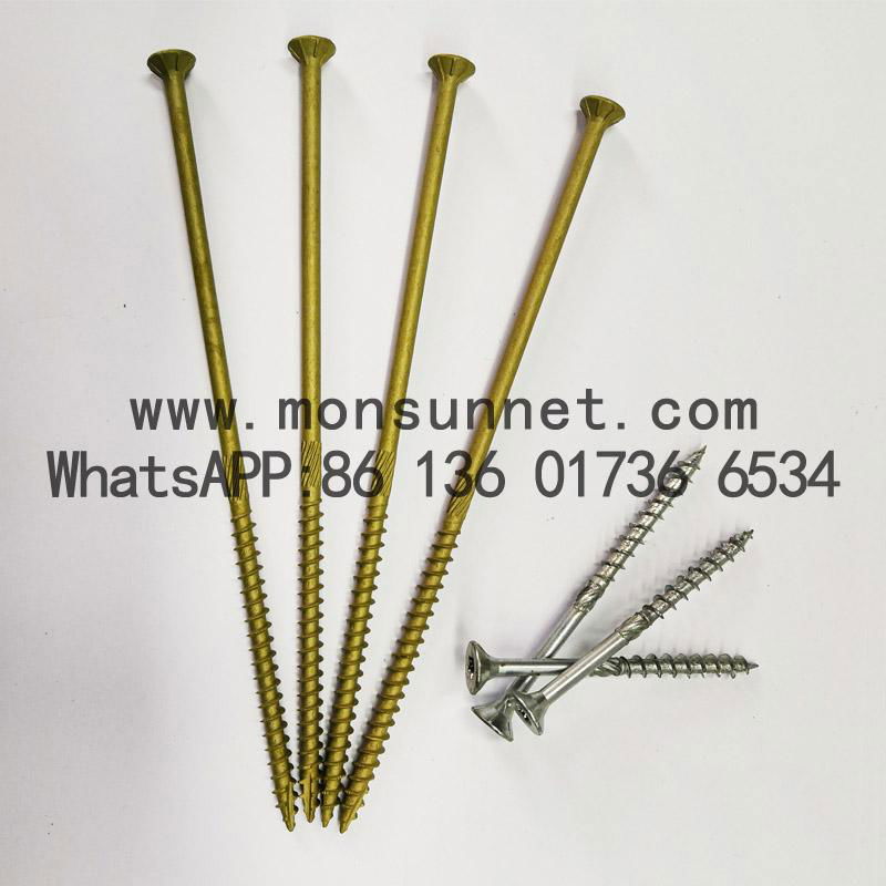 Cutting Tail Wood Screws Type 17 point Particle Board Screws Rolled Thread Zinc  3