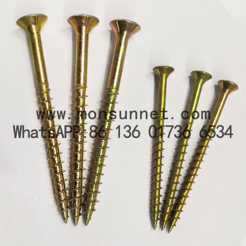 Cutting Tail Wood Screws Type 17 point Particle Board Screws Rolled Thread Zinc  4