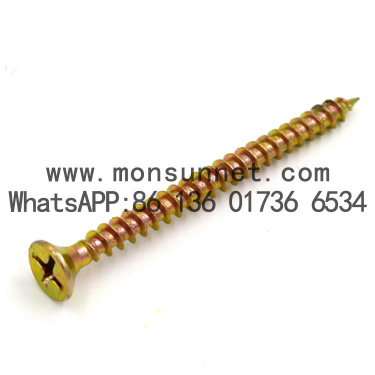 Cutting Tail Wood Screws Type 17 point Particle Board Screws Rolled Thread Zinc  5