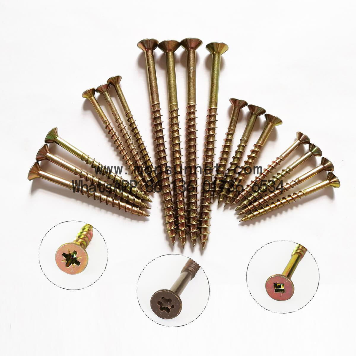 Countersunk chipboard screws-various specifications particle board screws 3