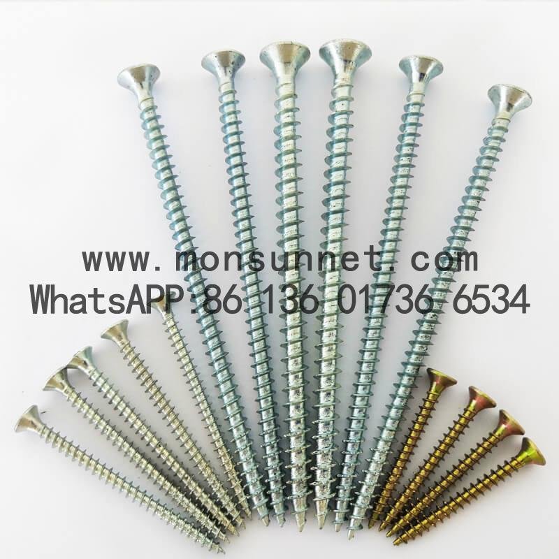 Countersunk chipboard screws-various specifications particle board screws 4