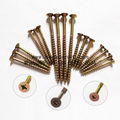 Particalboard screw With Nibs cutting Knurling particle board screws Zinc