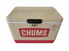 Vintage champagne Ice beer metal cooler retro ice chest