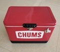 Vintage champagne Ice beer metal cooler retro ice chest