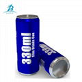 Printed 330ml sleek slick aluminum can for soda beer juice