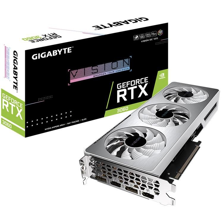GIGABYTE NVIDIA GeForce RTX 3060 VISION OC 12G Graphics Card with GDDR6 12G Gami
