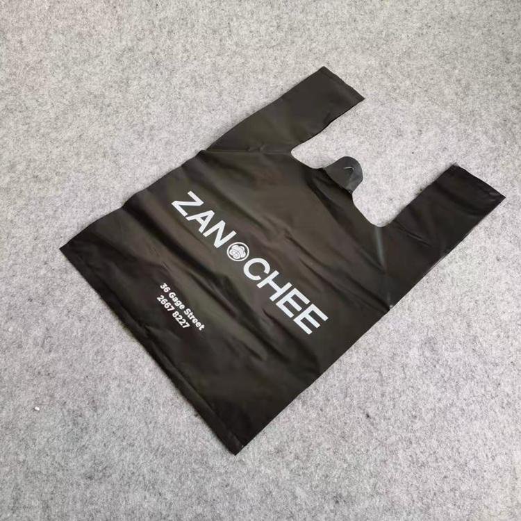 custom HDPE t shirt side gusset bag for shopping  3