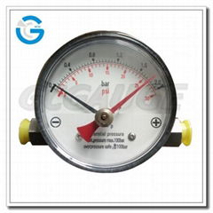 80mm Black Steel Case Set Pointer Differential Pressure Gauges