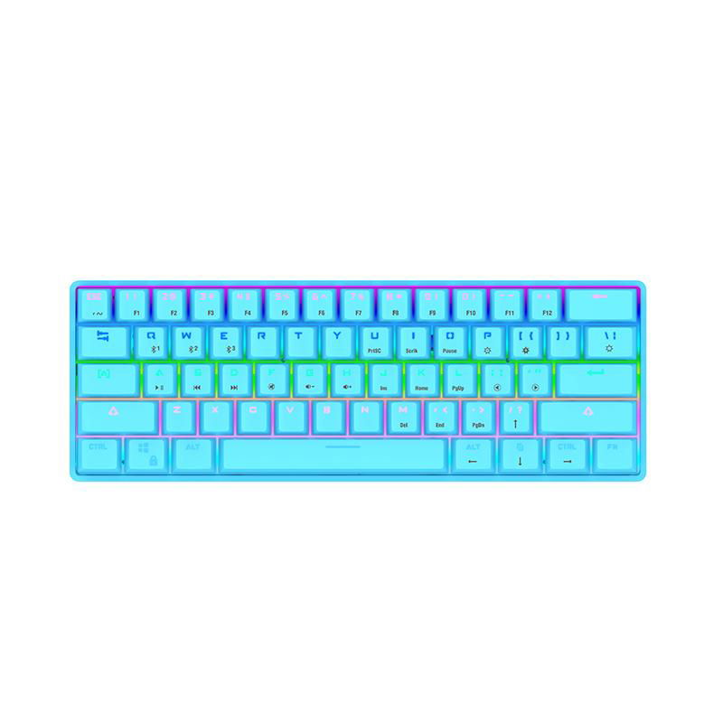 Mechanical keyboard Bluetooth wired dual mode connection 61 key game office keyb