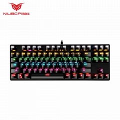 87 key mechanical keyboard wired green axis electronic sports game keyboard iron