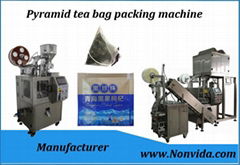 Triangle shaped tea bag packing machine