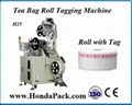Automatic tea bag tagging machine