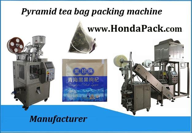Triangle shaped tea bag packing machine