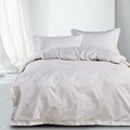 High Quality White 100% Combed Cotton Hotel Customized Checks Duvet Cover 1