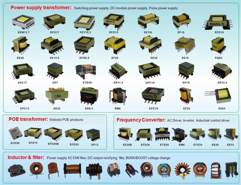 EE65 2500W large power high frequency ferrite core transformer, pulse transforme 3