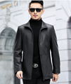 Butterfly leather jacket goatskin lapel dance dress men's down jacket men 1